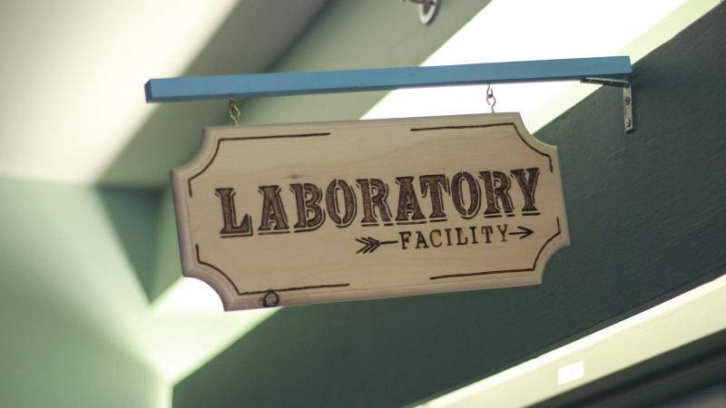 Laboratory sign