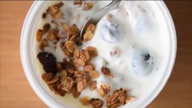 Bowl of yoghurt with granola