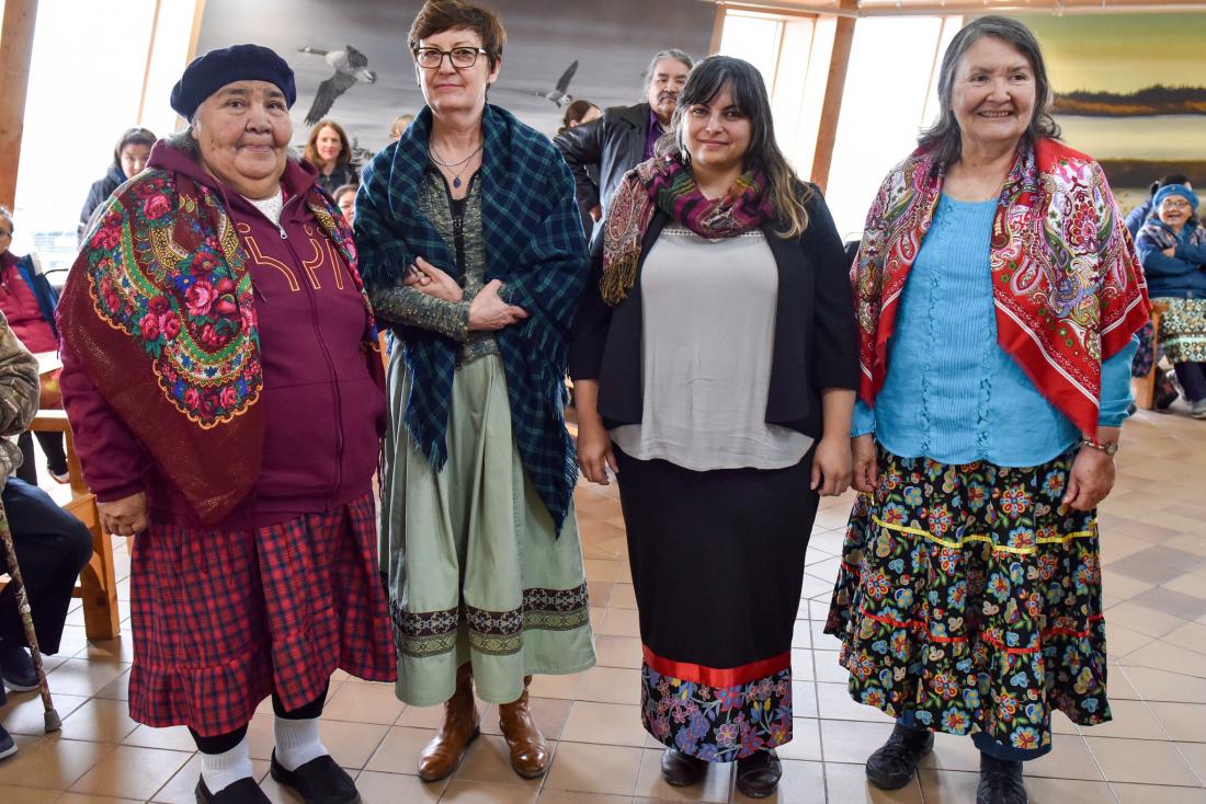 From left to rights: Elder Beulah Crowe and Midwife Catherine Gerbelli .Midwife Jessica Boulanger and Elder Janie Pachano.