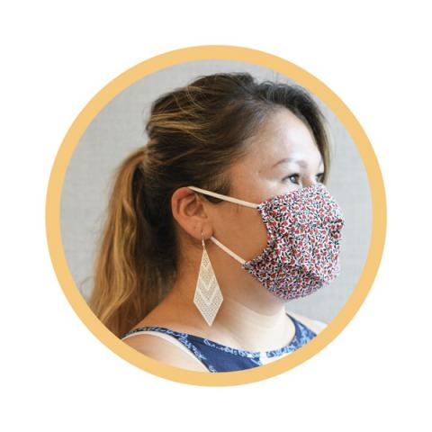 Woman wearing mask
